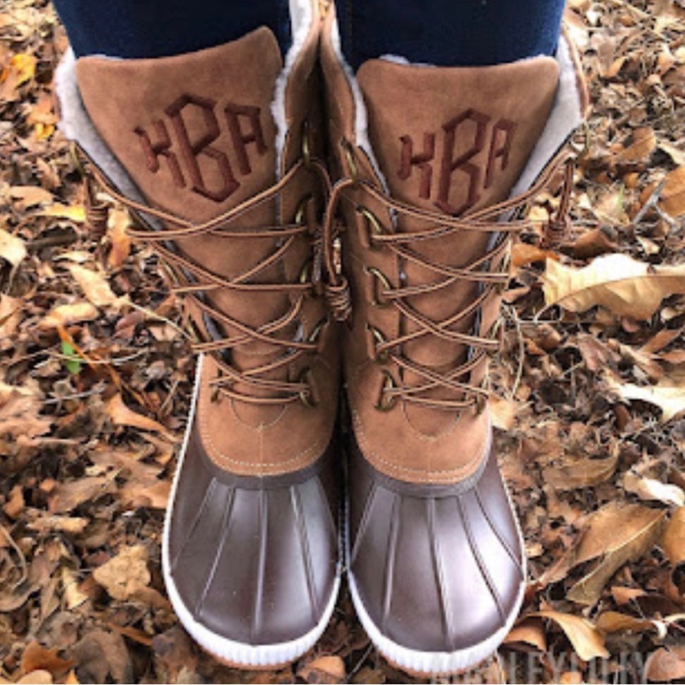 MarleyLilly Women's Brown & Black Rubber Waterproof Winter Boots